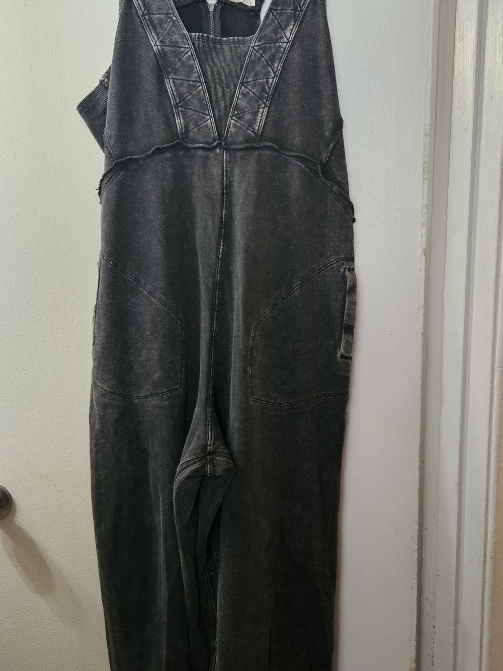 Washed Black Utility Jumpsuit